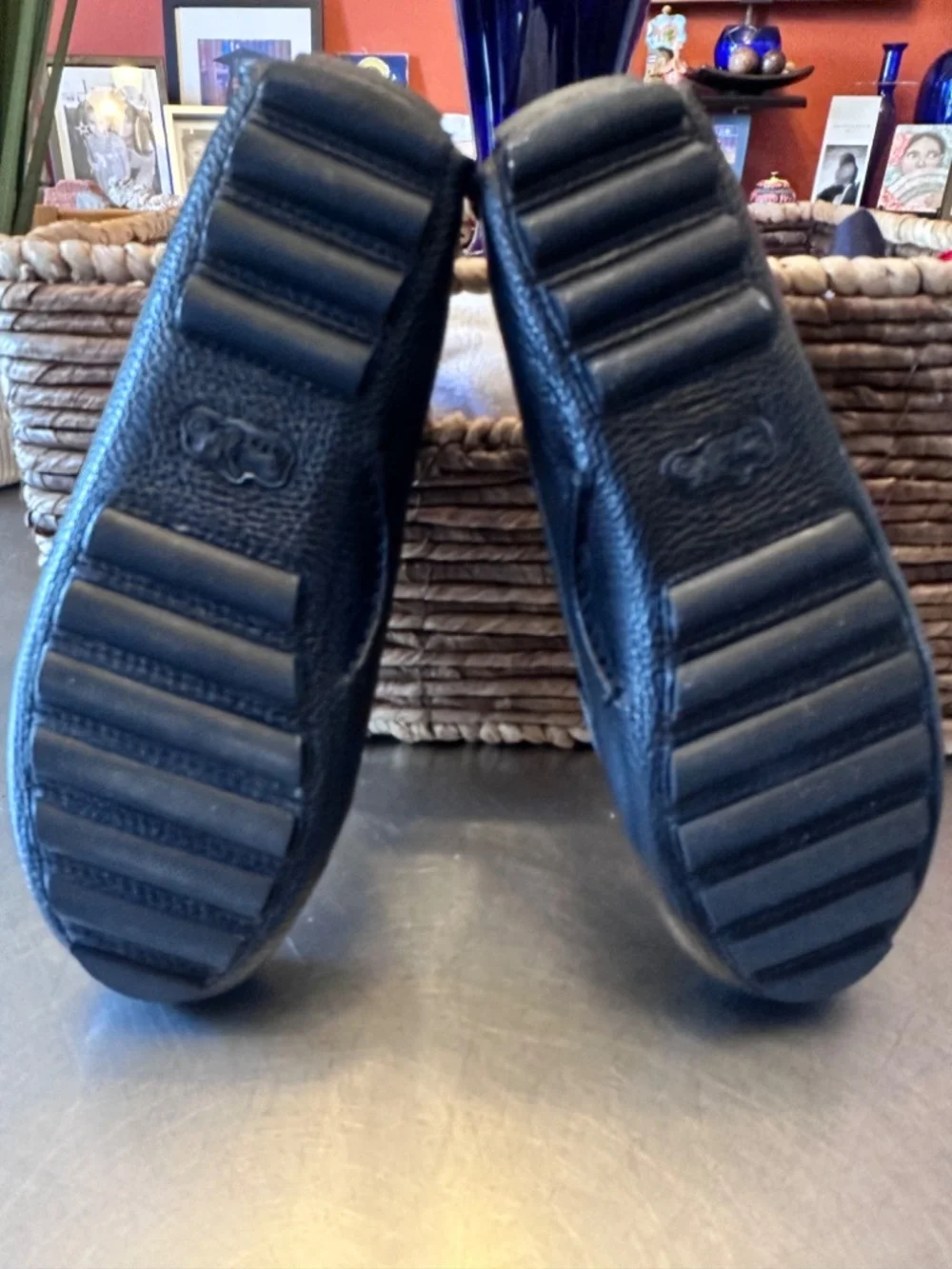 Coach Women's Crosby Moc-toe Driver Flats Color: Black Size 7.5